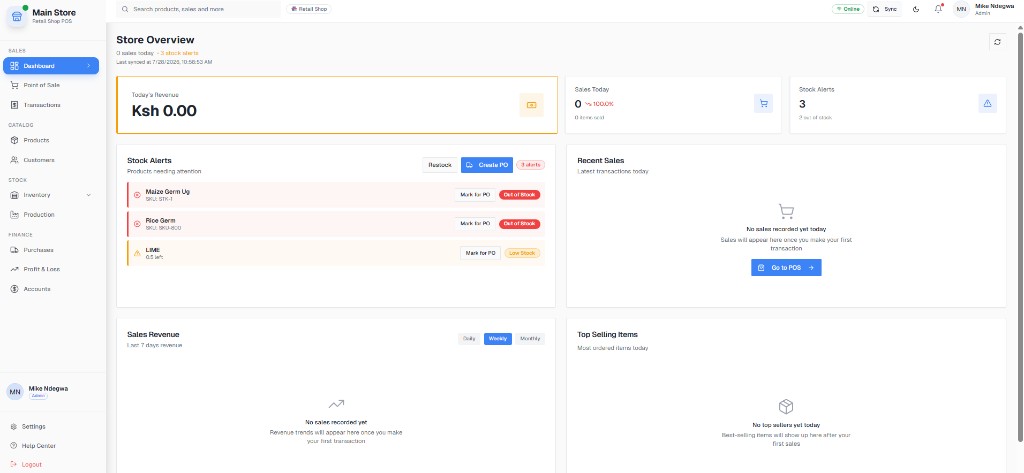 Bars & Restaurants: Service-day dashboard
